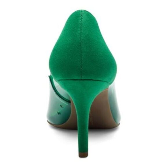 INC Womens Green Transparent Zitah Pointed Toe Stiletto Slip On Pumps 8.5 M - Picture 2 of 3